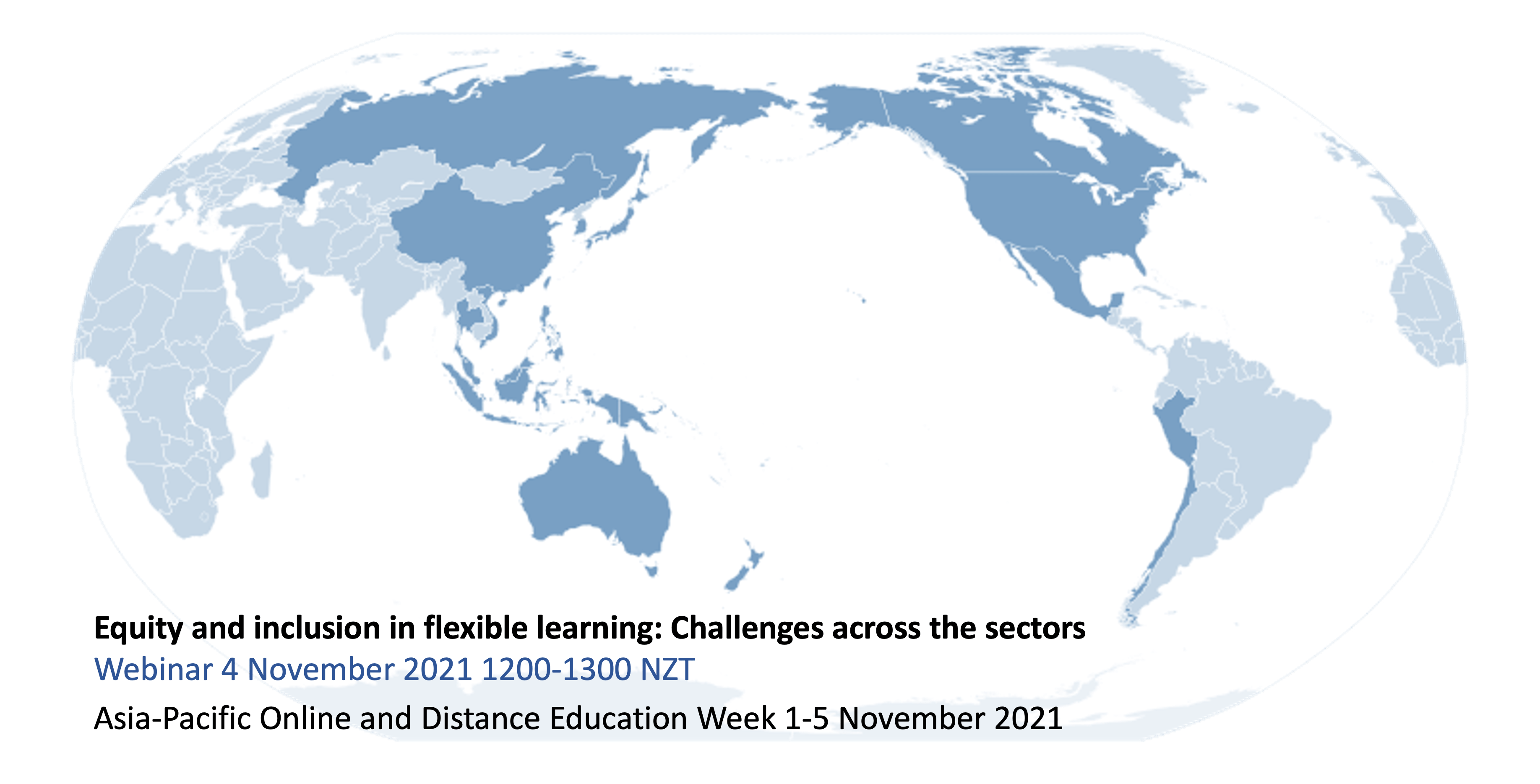 Map of Asia-Pacific Region with Webinar Titlwe