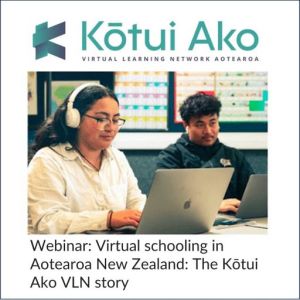 Two students sitting in front of laptops