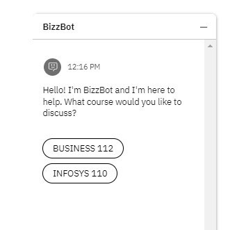 BizzBot Workshop: Trialing artificial intelligence and digital assistants for student queries
