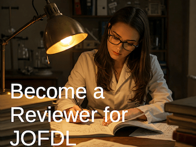 A female academic reviewing an article