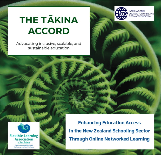 Green Fern Koru with ICDE and FLANZ logos