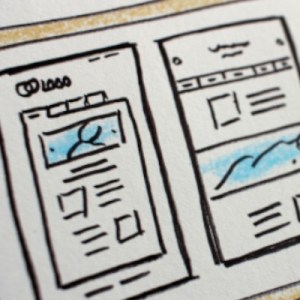 Handdrawn wireframes